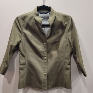 Mastina Olive Green Structured Blazer - Sz 38 EU / 6 US